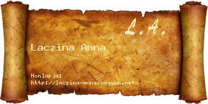Laczina Anna névjegykártya
